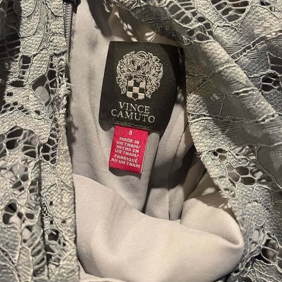 Vince Camuto Short Sleeve Lace Fit and Flare Dress - Picture 9 of 10